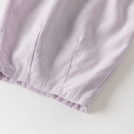 Toddler Girls Summer Gentle Apricot/Purple Lightweight Wide Comfortable Pants