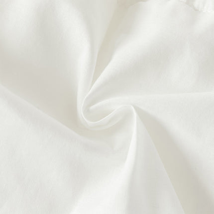 Kids Girls Summer White Short Sleeve Lightweight Mesh A-line Dress(hair clip)