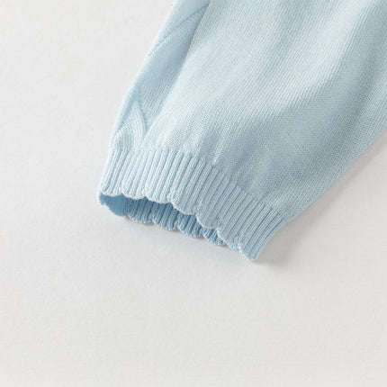 Toddler Girls Summer White/Light Blue Lightweight Soft Sweater Cardigans