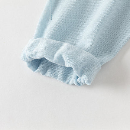 Toddler Girls Summer White/Light Blue Lightweight Soft Sweater Cardigans