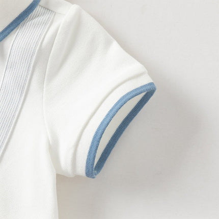 Baby Boys Summer Casual Beige Cute Cartoon Short Sleeve Indoor Rompers