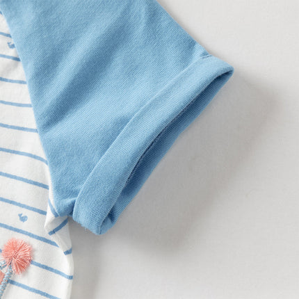 Baby Boys Summer Cool Blue Whale Print Cotton Soft Lightweight Rompers