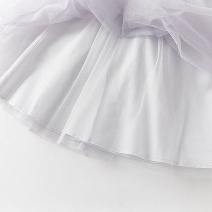 Toddler Girls Summer Elegant Purple Butterfly Mesh Princess Dress