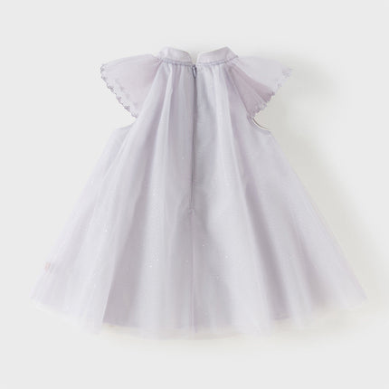 Toddler Girls Summer Elegant Purple Butterfly Mesh Princess Dress
