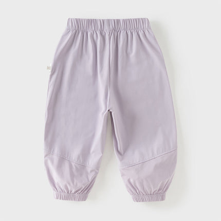 Toddler Girls/Boys Summer Casual Purple/Blue Loose Lightweight Jogger Pants