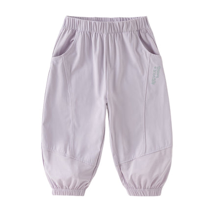 Toddler Girls/Boys Summer Casual Purple/Blue Loose Lightweight Jogger Pants
