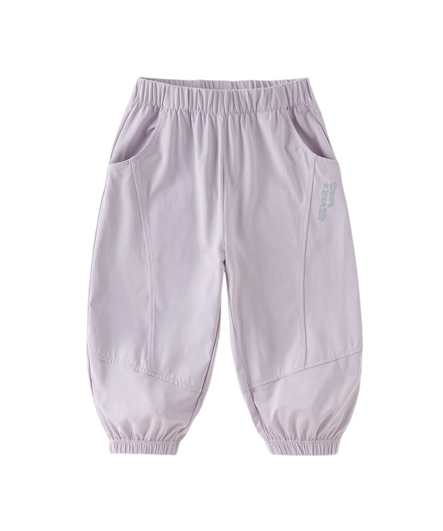 Toddler Girls/Boys Summer Casual Purple/Blue Loose Lightweight Jogger Pants