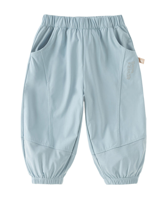 Toddler Girls/Boys Summer Casual Purple/Blue Loose Lightweight Jogger Pants