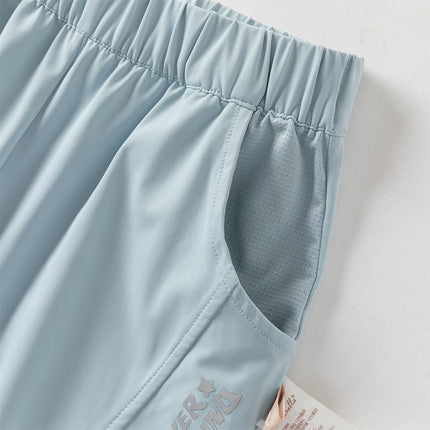 Toddler Girls/Boys Summer Casual Purple/Blue Loose Lightweight Jogger Pants