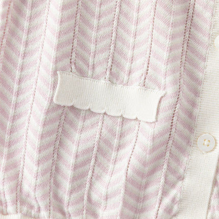 Toddler Girls Summer Purple Pink Soft Cotton Cute Rabbit Cardigans