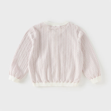 Toddler Girls Summer Purple Pink Soft Cotton Cute Rabbit Cardigans