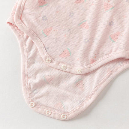Baby Girls/Boys Summer Multi-color Stretchable Playful Print Indoor Rompers