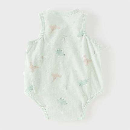 Baby Girls/Boys Summer Multi-color Stretchable Playful Print Indoor Rompers