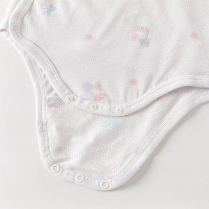 Baby Girls/Boys Summer Multi-color Stretchable Playful Print Indoor Rompers