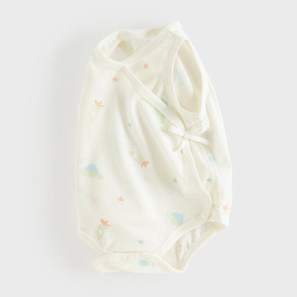 Baby Girls/Boys Summer Multi-color Stretchable Playful Print Indoor Rompers