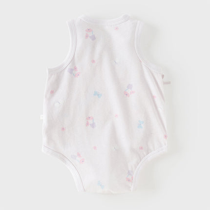 Baby Girls/Boys Summer Multi-color Stretchable Playful Print Indoor Rompers