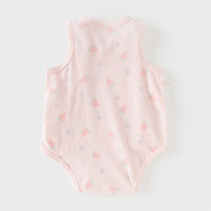 Baby Girls/Boys Summer Multi-color Stretchable Playful Print Indoor Rompers
