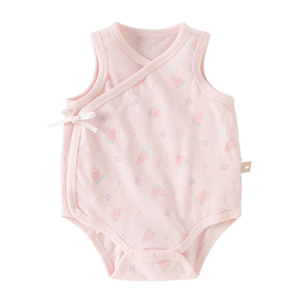 Baby Girls/Boys Summer Multi-color Stretchable Playful Print Indoor Rompers