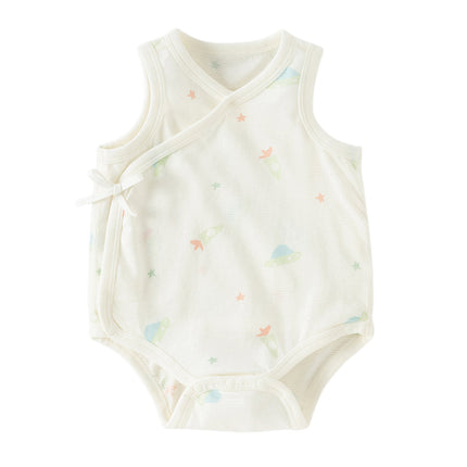 Baby Girls/Boys Summer Multi-color Stretchable Playful Print Indoor Rompers