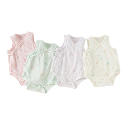Baby Girls/Boys Summer Multi-color Stretchable Playful Print Indoor Rompers