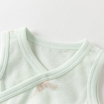 Baby Girls/Boys Summer Multi-color Stretchable Playful Print Indoor Rompers