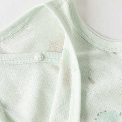 Baby Girls/Boys Summer Multi-color Stretchable Playful Print Indoor Rompers