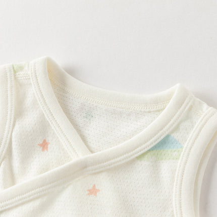Baby Girls/Boys Summer Multi-color Stretchable Playful Print Indoor Rompers