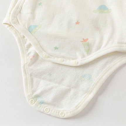 Baby Girls/Boys Summer Multi-color Stretchable Playful Print Indoor Rompers
