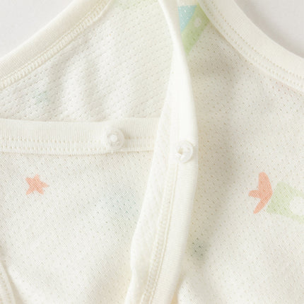 Baby Girls/Boys Summer Multi-color Stretchable Playful Print Indoor Rompers