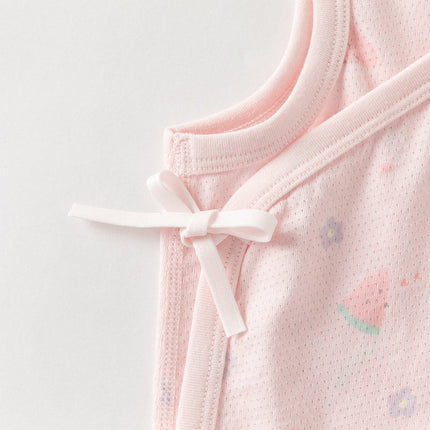 Baby Girls/Boys Summer Multi-color Stretchable Playful Print Indoor Rompers