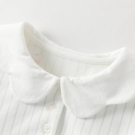 Toddler Girls Summer Stylish Striped Navy Collar A-line Comfortable Dress
