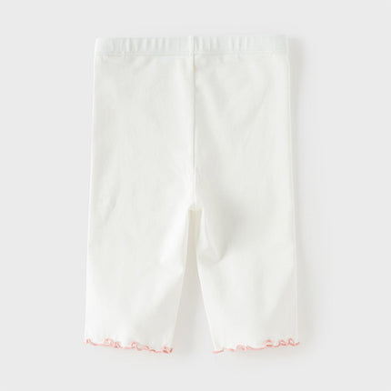 Toddler Girls Summer Adorable Print Pink/White Soft Slim Stretchable Leggings