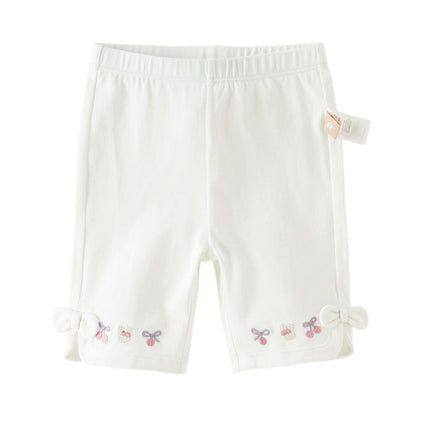 Toddler Girls Summer Multi-color Cute Embroidery Comfortable Straight-leg Pants