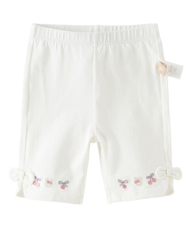 Toddler Girls Summer Multi-color Cute Embroidery Comfortable Straight-leg Pants