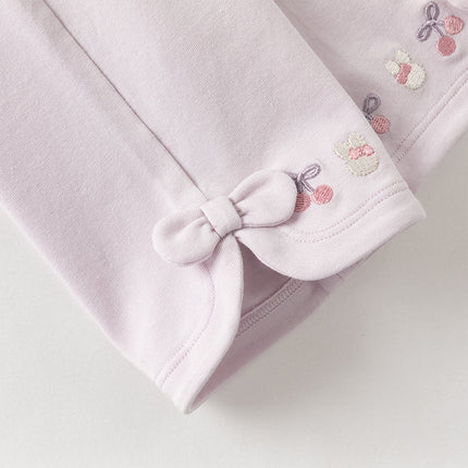 Toddler Girls Summer Multi-color Cute Embroidery Comfortable Straight-leg Pants