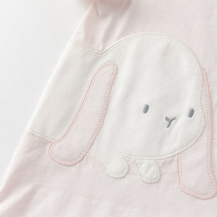 Baby Girls/Boys Summer Pink/Blue Cute Animal Print Breathable Cotton Rompers