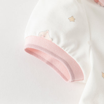 Toddler Girls Summer Charming College-style Polo Collar A-line Dress