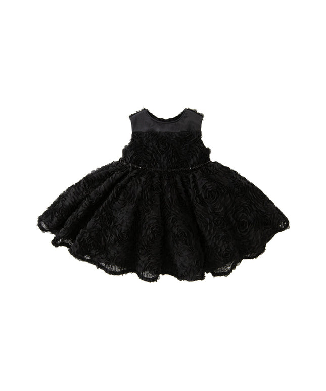 Toddler Girls Summer Black Elegant Sleeveless Haute Couture Princess Dress