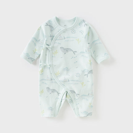 Newborn/Baby Girls/Boys Playful Multi-print Indoor Breathable Cotton Rompers
