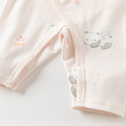 Newborn/Baby Girls/Boys Playful Multi-print Indoor Breathable Cotton Rompers