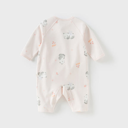 Newborn/Baby Girls/Boys Playful Multi-print Indoor Breathable Cotton Rompers