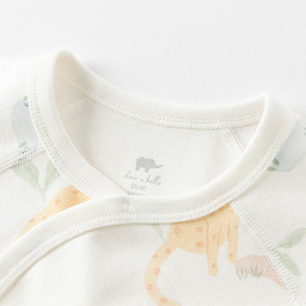 Newborn/Baby Girls/Boys Playful Multi-print Indoor Breathable Cotton Rompers