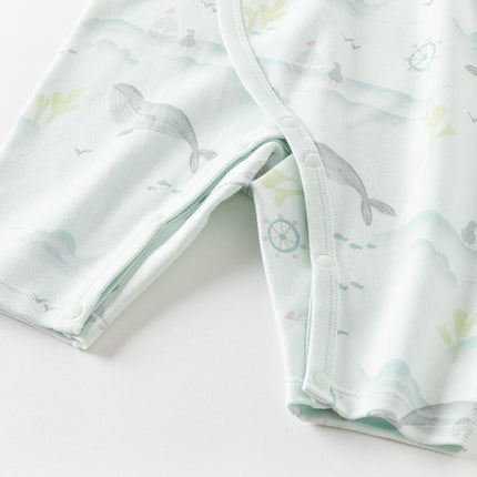 Newborn/Baby Girls/Boys Playful Multi-print Indoor Breathable Cotton Rompers