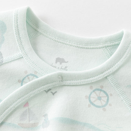 Newborn/Baby Girls/Boys Playful Multi-print Indoor Breathable Cotton Rompers