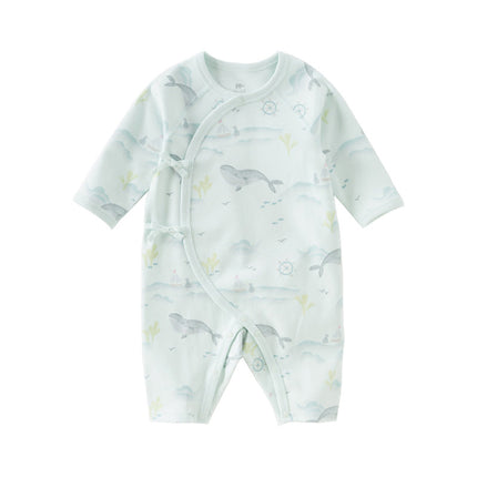 Newborn/Baby Girls/Boys Playful Multi-print Indoor Breathable Cotton Rompers