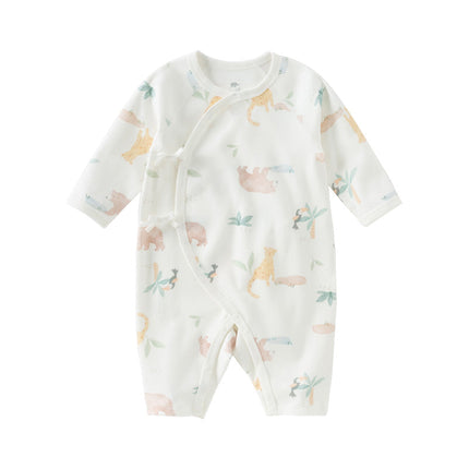 Newborn/Baby Girls/Boys Playful Multi-print Indoor Breathable Cotton Rompers