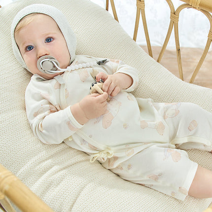 Newborn/Baby Girls/Boys Playful Multi-print Indoor Breathable Cotton Rompers