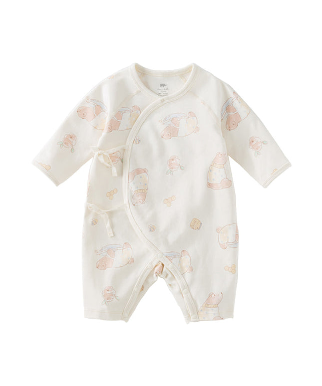 Newborn/Baby Girls/Boys Playful Multi-print Indoor Breathable Cotton Rompers