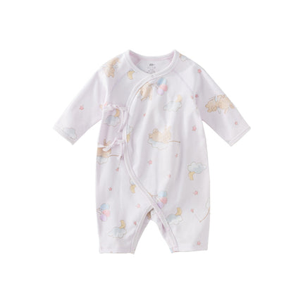 Newborn/Baby Girls/Boys Playful Multi-print Indoor Breathable Cotton Rompers