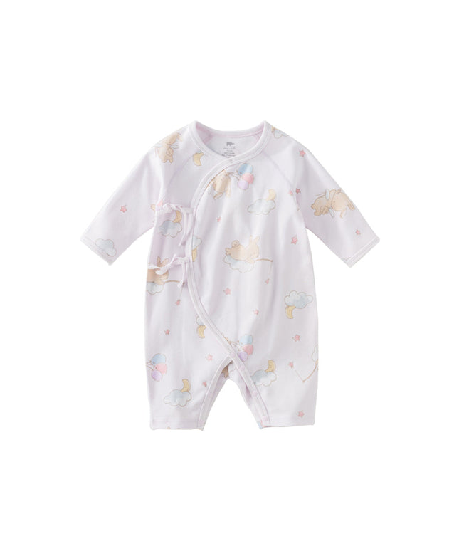 Newborn/Baby Girls/Boys Playful Multi-print Indoor Breathable Cotton Rompers
